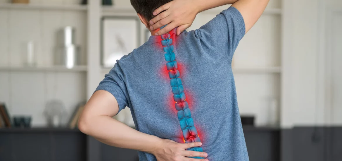 Man suffering from spinal stenosis